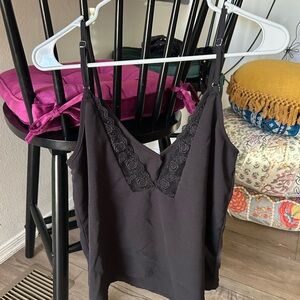 SHEIN 
Black Lace Trim Cami Top